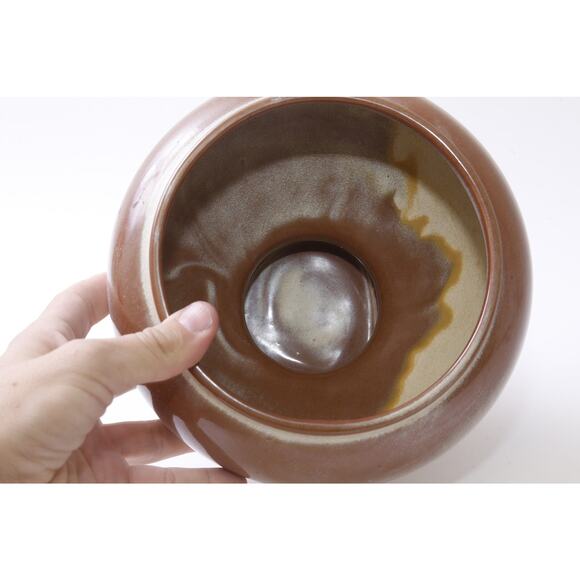 Frankoma, Vase Planter, Pot, Ceramic, Smooth, Brown, 6x6.5", Kitchen, Cooking - Picture 2 of 5